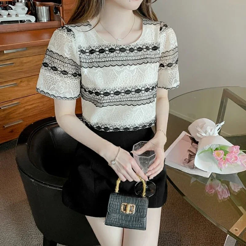 Summer Outfit T Shirt for Striped Women Woman Tops Japanese Vintage Clothes Fashion Tee Cheap Clothing Sales Korean Reviews Many