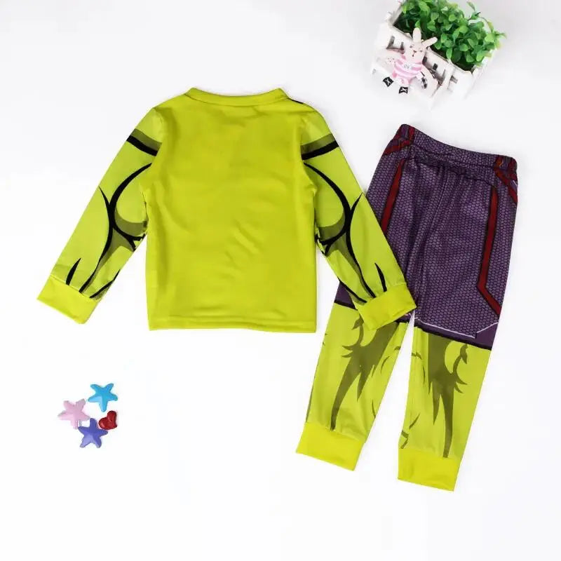 Iron Man Spiderman Avengers Pajama Set Superhero Cosplay Costume Pyjama Long Sleeve Home Sleepwear Nightwear Christmas Suit