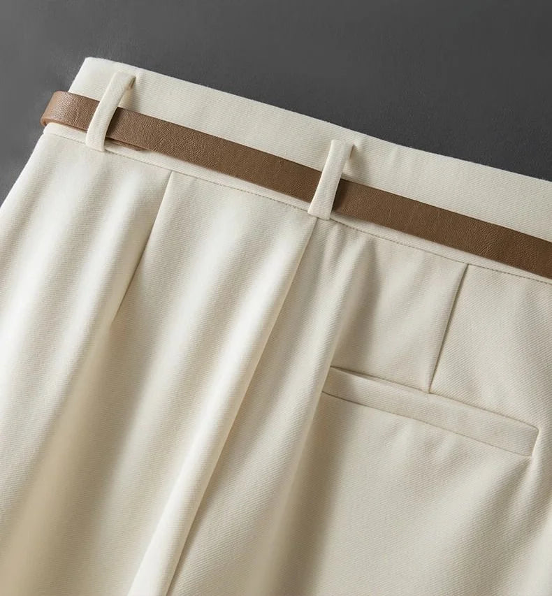 Women's Pants Work Dress Office Tailoring Fluid Female Trousers Wide Leg Straight New in Clothing G Aesthetic Trends 2024 Slacks