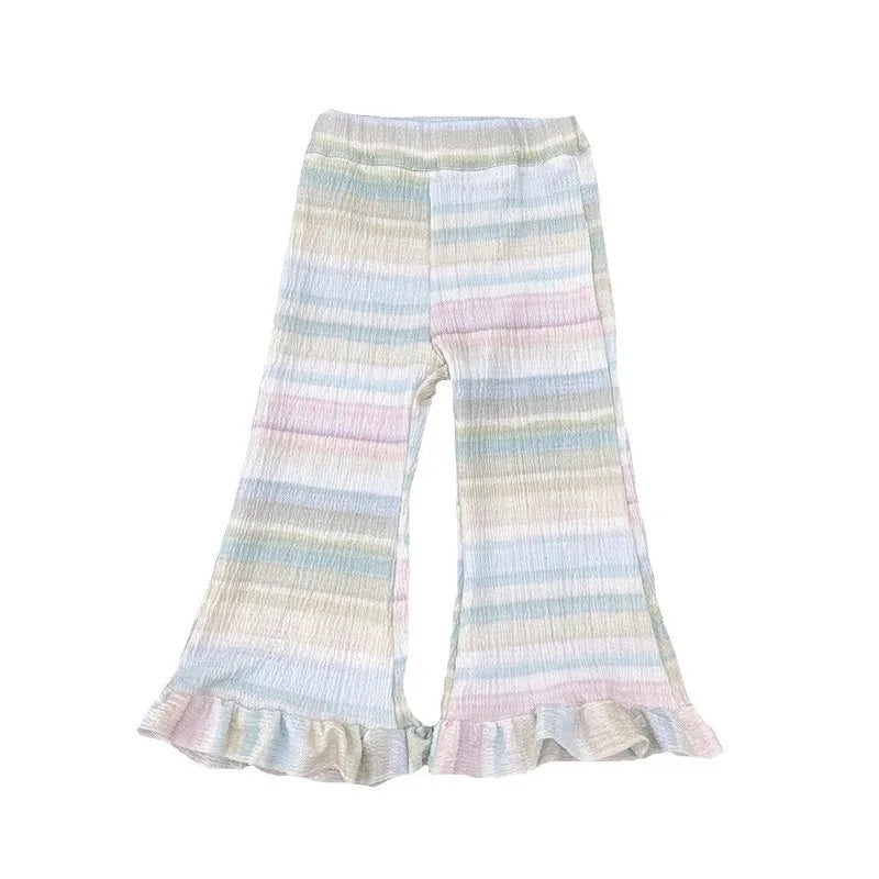children's clothes summer clothes wide sports pants Female child clothes loungewear pants for children bottoms Rainbow trousers