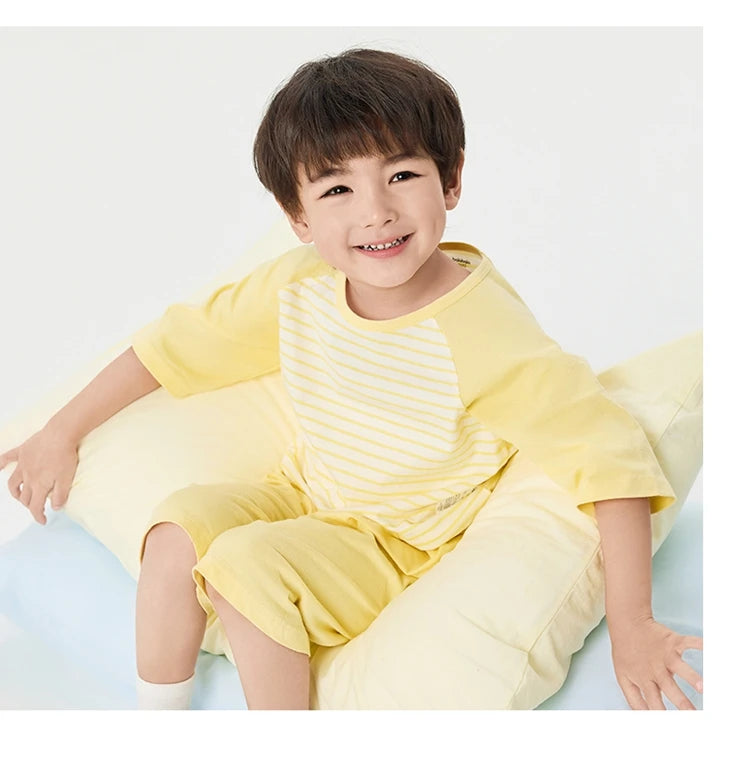 Balabala Pajama Sets Boys GirlsThin 2025 Summer New Air-conditioned Clothing Home Wear for Young and Older Children Parent-Child