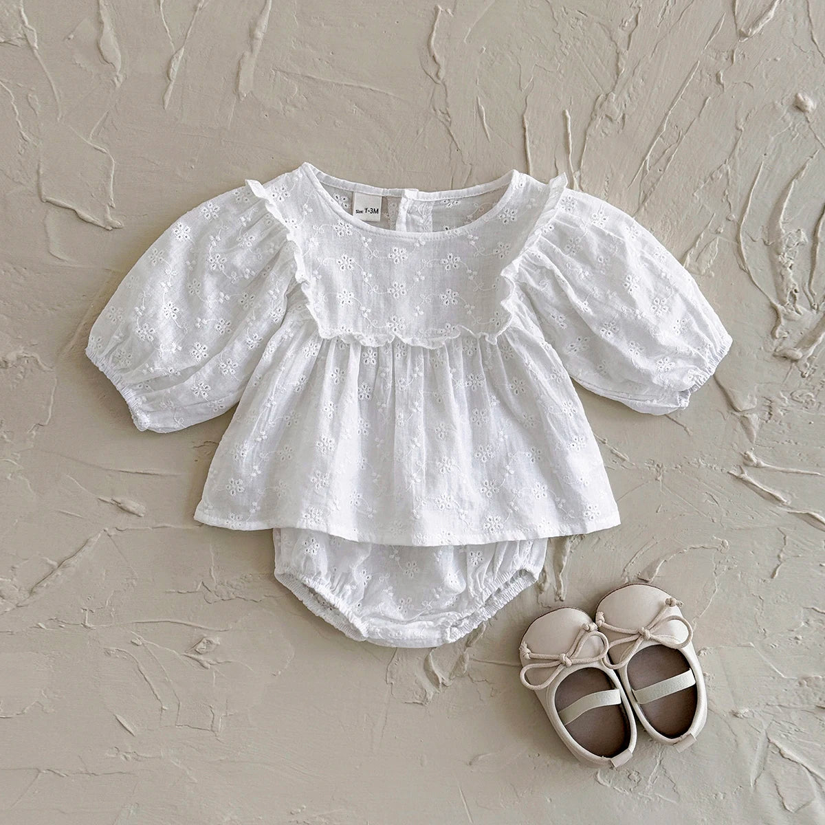 Summer Baby Clothing Sets Flower Embroidered T-shirts+Elasctic Triangle Shorts Kids Casual Clothes Suit 0-3Y