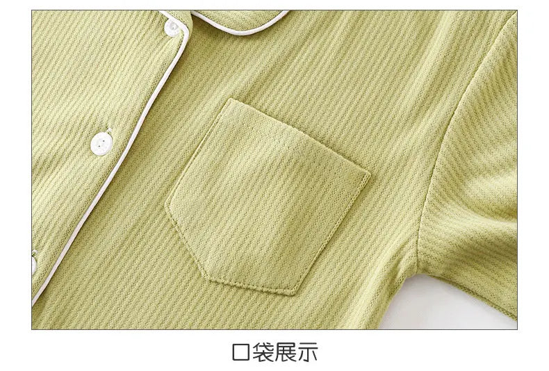 2024 Autumn Winter Children Pajama Sets Solid Color Sleepwear for Kids 1-16years Teen Pijamas Boys Girls Loungewear Baby Clothes