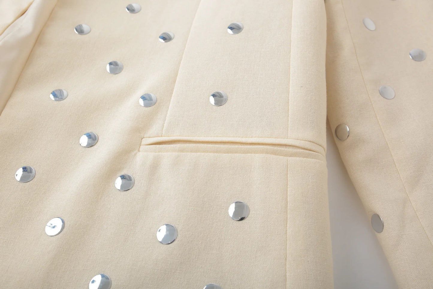 Women's clothing 2025 autumn new product long-sleeved fashionable and versatile casual sequins decorative dress blazer
