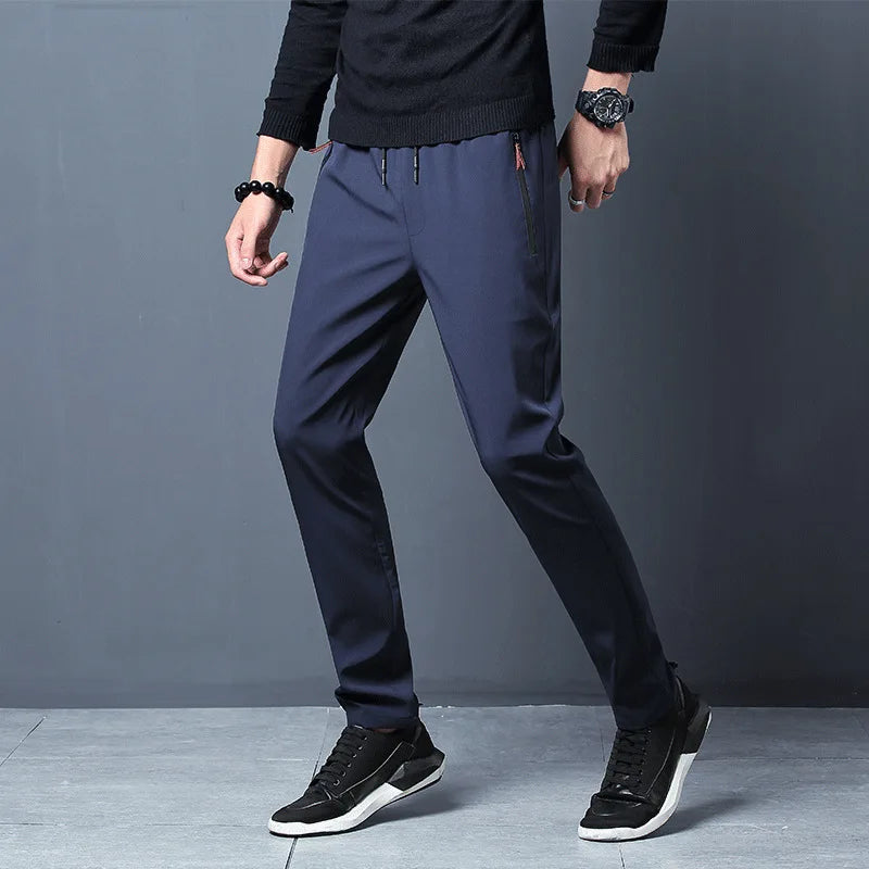 Men's Running Pants Sportswear Jogging Sweatpants Quick Dry Thin Tracksuit Elastic Gym Fitness Trousers Training Sport Pants Men