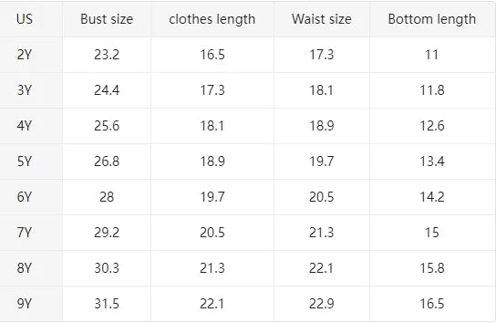 Pajamas for Girls, Pjs for Girl Summer Cotton Pajama, Children Shorts Set