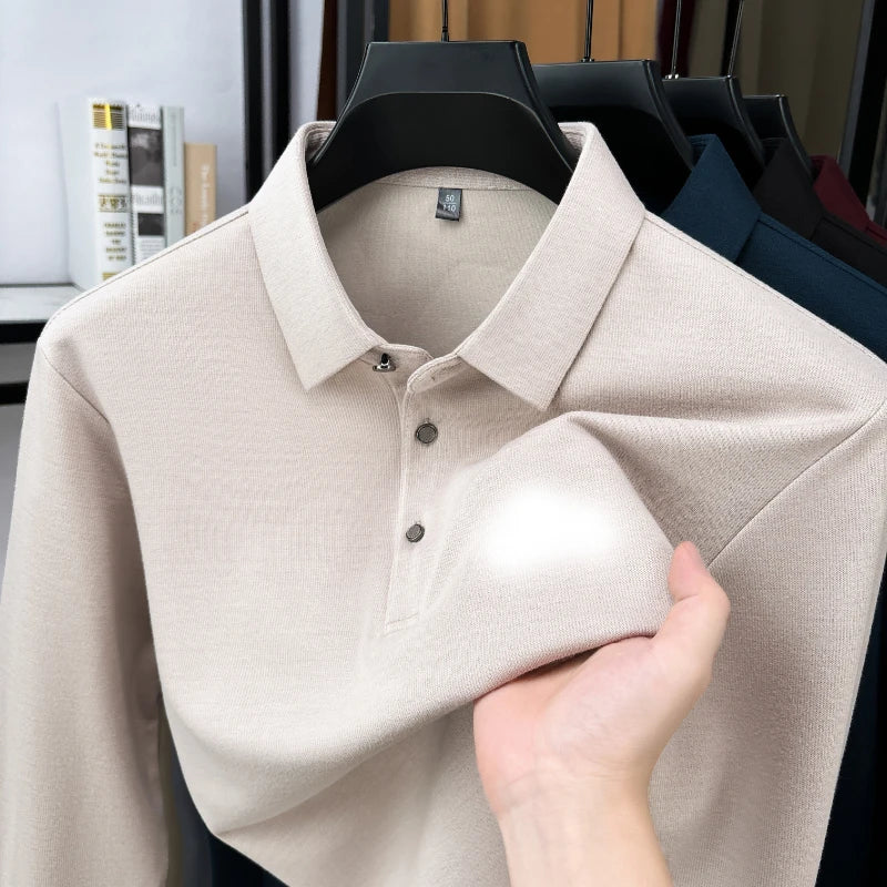 Polo shirt men's T-shirt long sleeved sweatshirt spring and autumn thin base shirt autumn top
