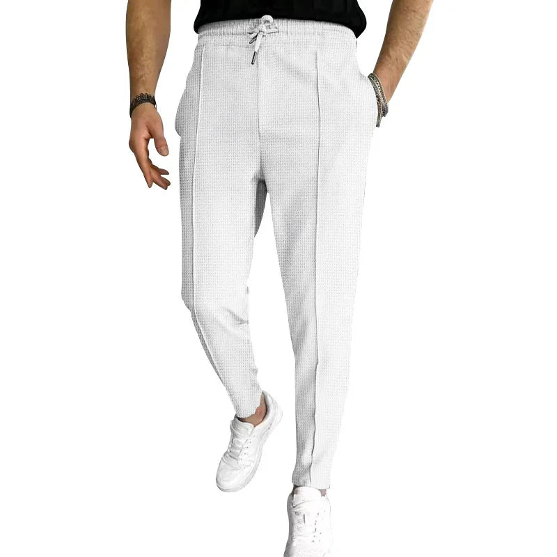 Men's pants Summer men's breathable linen pants Sport pants Solid color linen fitness pants Jogging fitness street wear