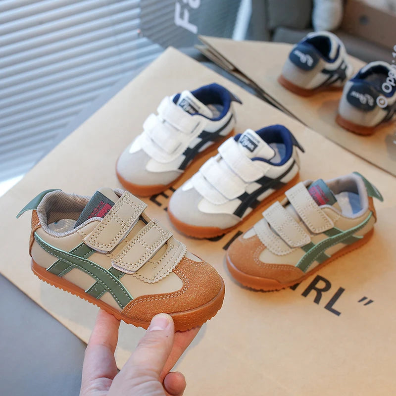 2025 Spring and Autumn New Korean Edition Children's Single Shoes Casual Running Shoes Baby Walking Shoes