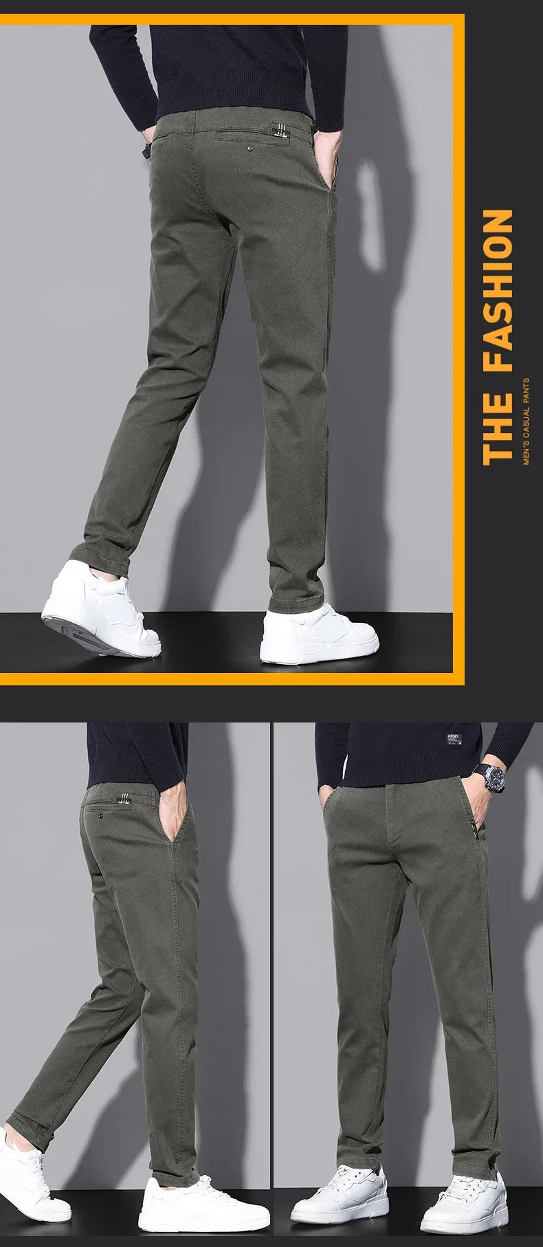 Brand Fleece Pants Forr Men Winter New Warm Cotton Elastic Waist Korean Fashion Twill Straight Plush Trousers Male