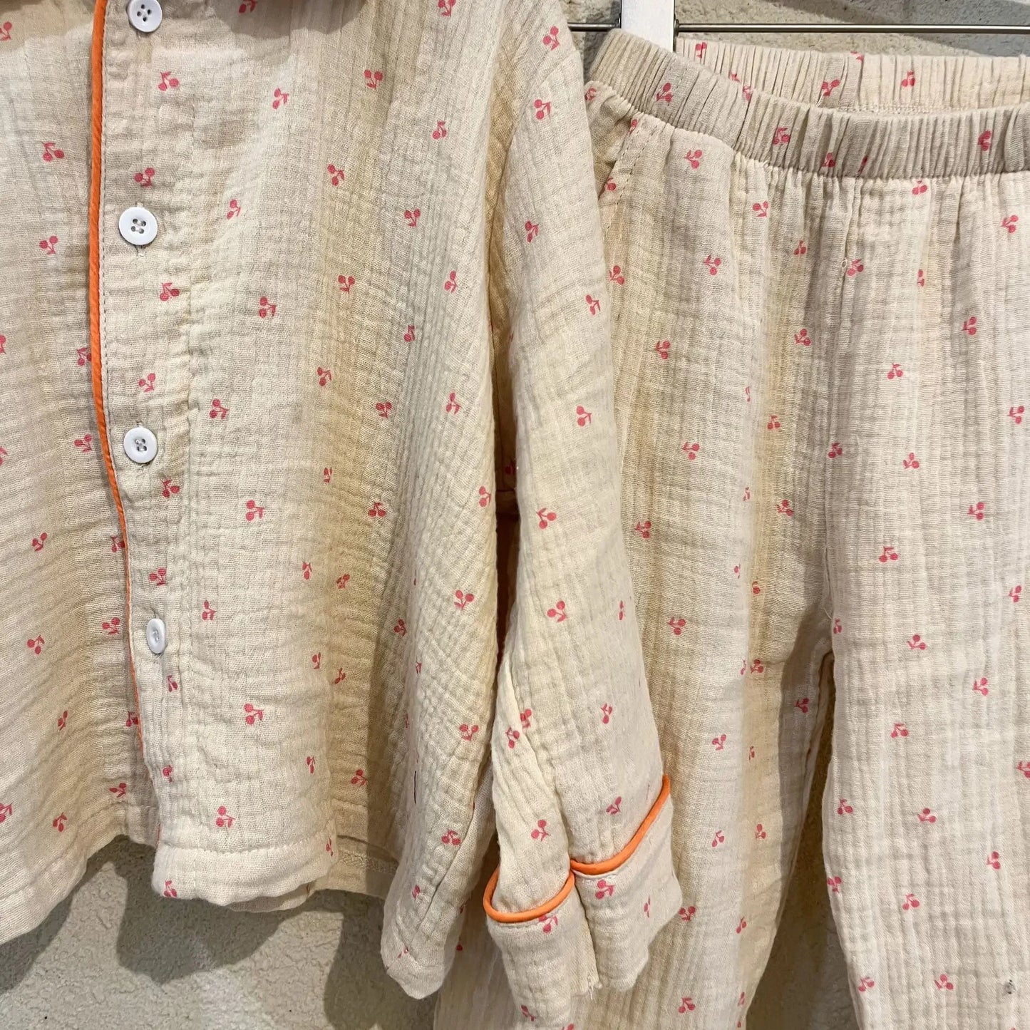 Pajama Sets New Spring Autumn Season Pure Cotton Gauze Baby Long Sleeved Girl Boys Childrens Clothing Sleepwear