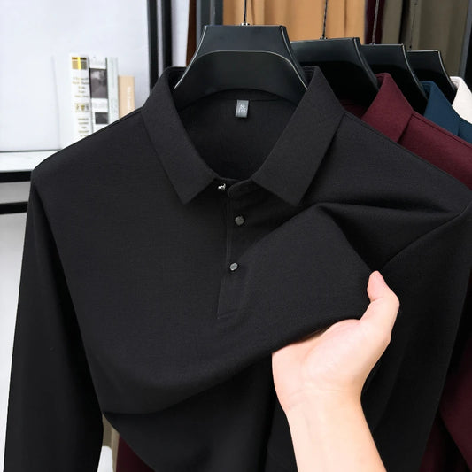 Polo shirt men's T-shirt long sleeved sweatshirt spring and autumn thin base shirt autumn top