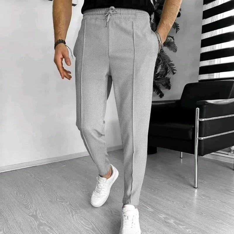 Men's pants Summer men's breathable linen pants Sport pants Solid color linen fitness pants Jogging fitness street wear