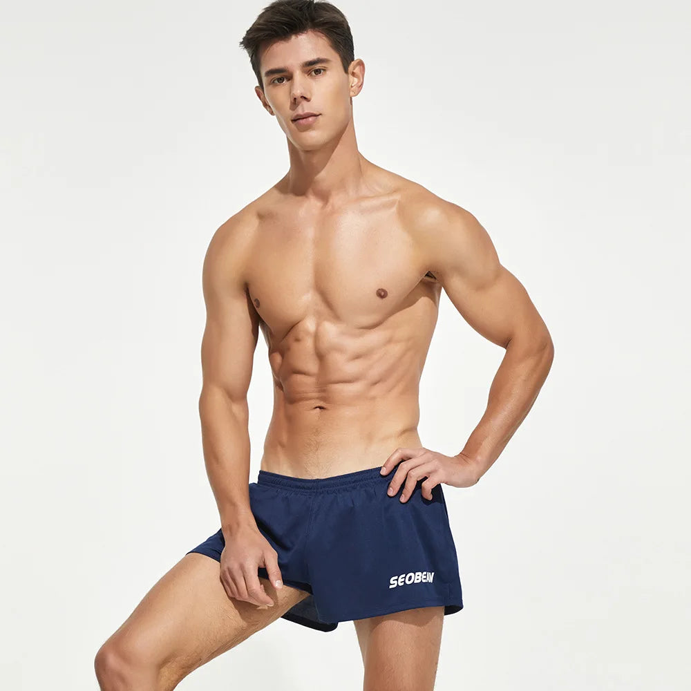 Mens Sexy Low Rise Sport Running Training Shorts Gyms Workout Quick Drying Casual Shorts Joggers Summer Beach Shorts