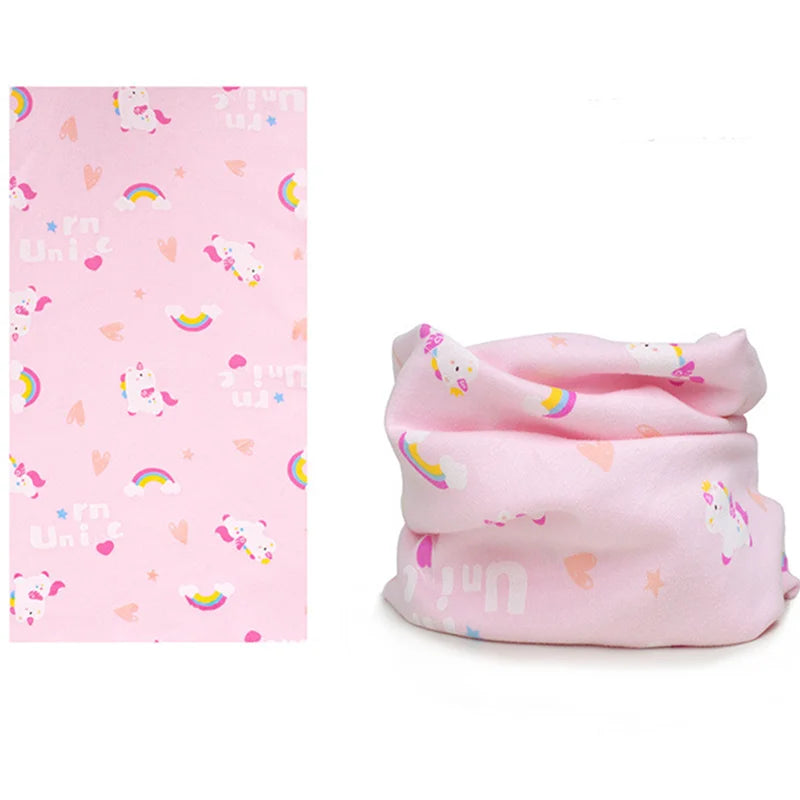 New Autumn Winter Girls 100% Cotton Scarf Children Scarf Bibs LIC Boys Girls O Ring Scarf Lovely Kids Collar Children Bufandas