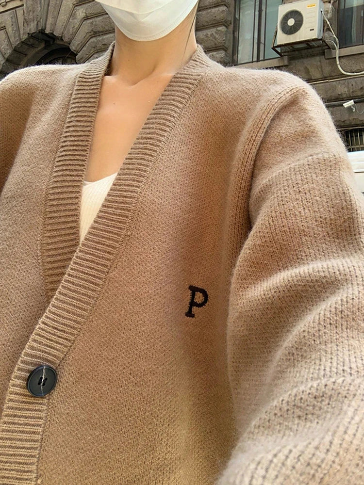 Solid Woolen Cape Coat for Women Autumn Winter Woman Clothing Button Up Cardigan Sweater Female Coats Outfits New In Outerwears