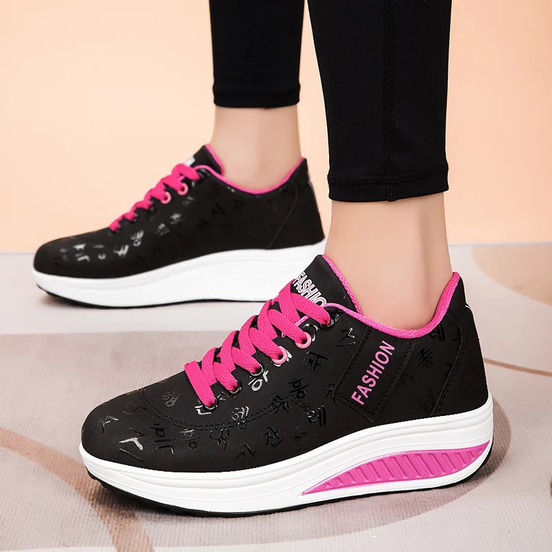 Women Sneakers Fashion Women Vulcanized Shoes High Quality Flats Shoes for Women Walking Platform Plus Size Zapatillas Mujer