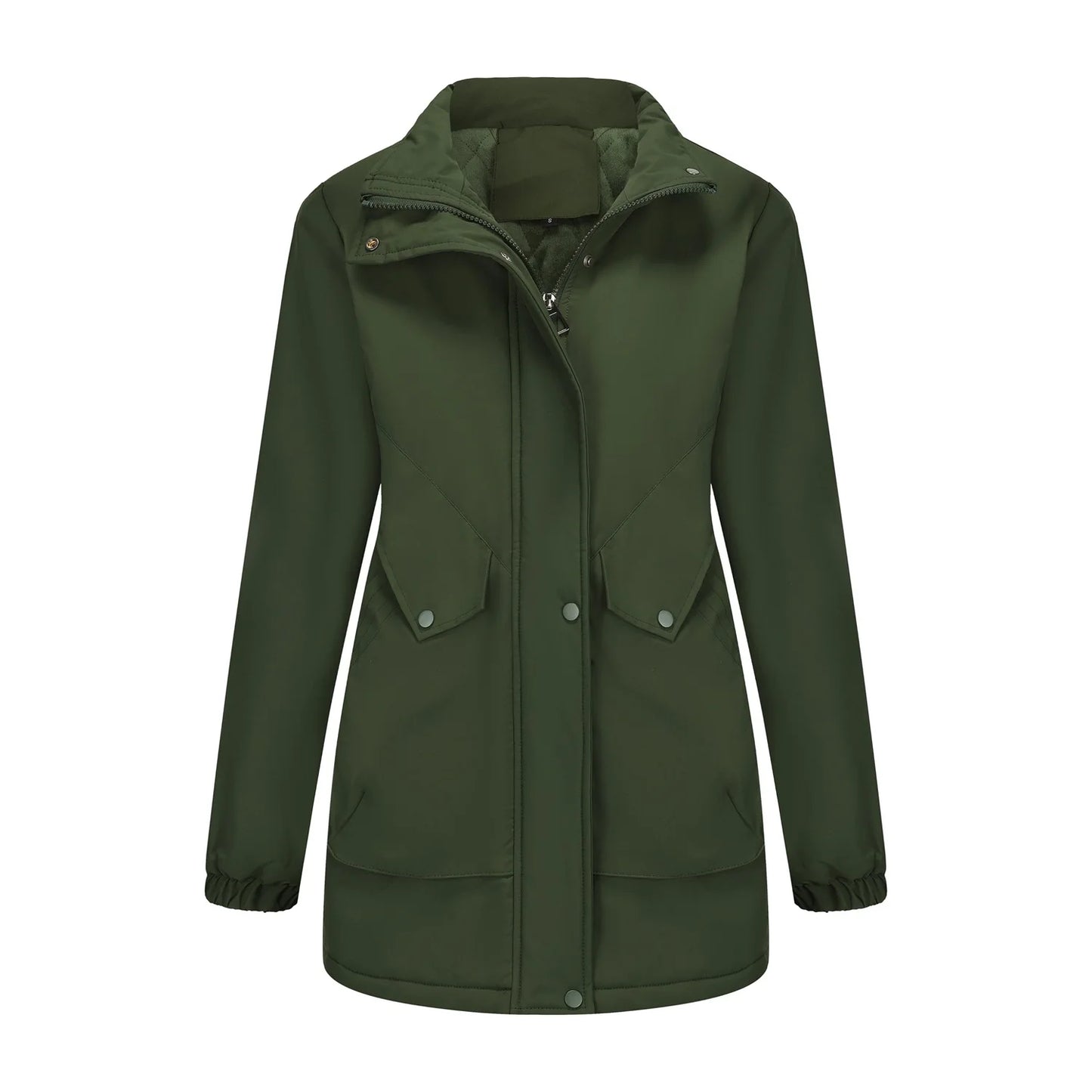 Cotton Coat Women 2025 Winter Mid-length Parka Plus Velvet Korean Style Large Fur Collar Plus Velvet Coat