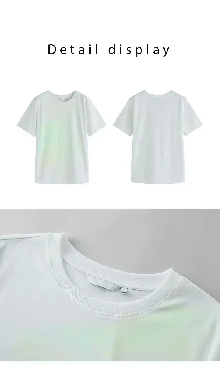 AYBL Letter Print Summer High Quality Men's and Women's Short-sleeved T-shirt New Sports Fitness Crew Neck Short-sleeved Top