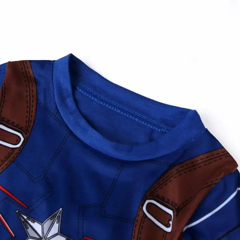 Iron Man Spiderman Avengers Pajama Set Superhero Cosplay Costume Pyjama Long Sleeve Home Sleepwear Nightwear Christmas Suit