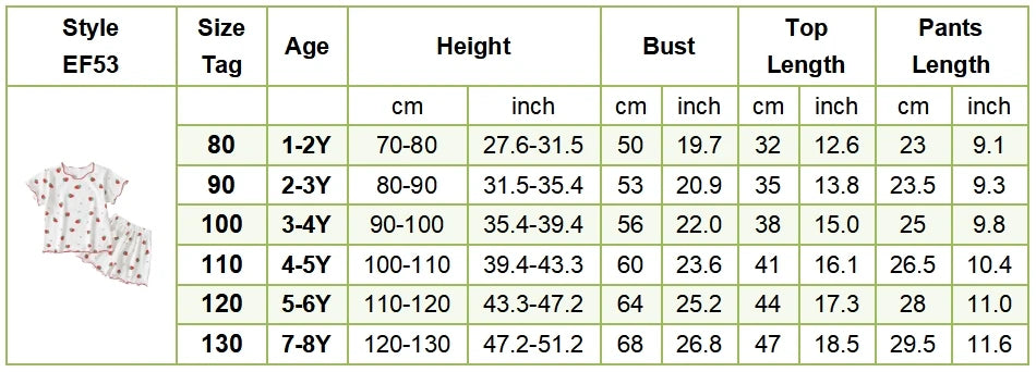 Girls Summer Pajama Sets Stylish Cartoon Pattern Printing Short Sleeve Top and Pants Made from Luxurious Cozy Ice Silk Material