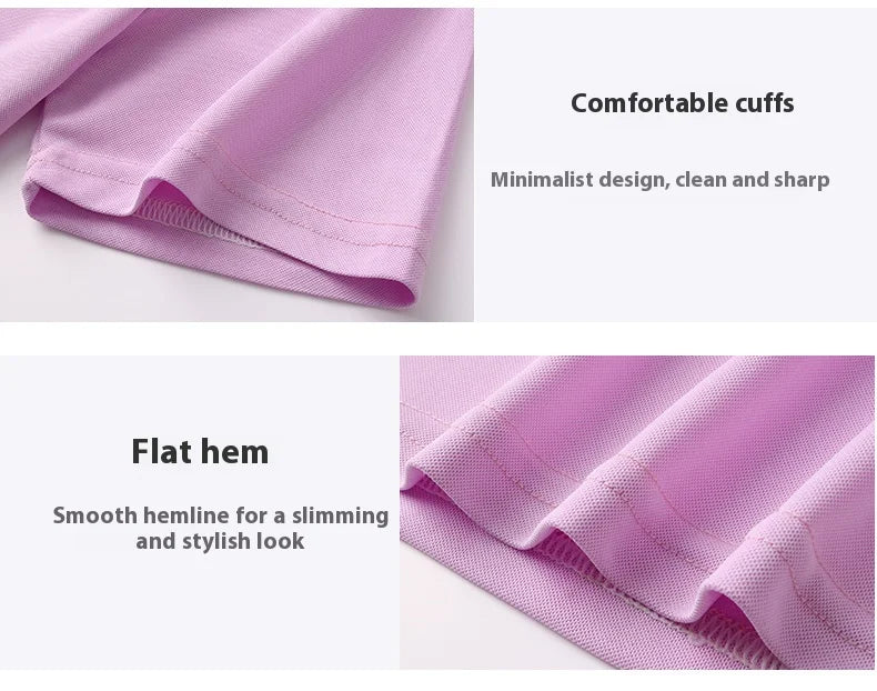 Men's and Women's Polo Shirts Summer New Work Lapel T-shirts Business High-quality UV Protection Brand Short Sleeves