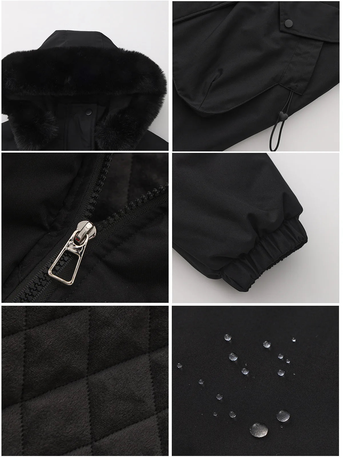 Cotton Coat Women 2025 Winter Mid-length Parka Plus Velvet Korean Style Large Fur Collar Plus Velvet Coat
