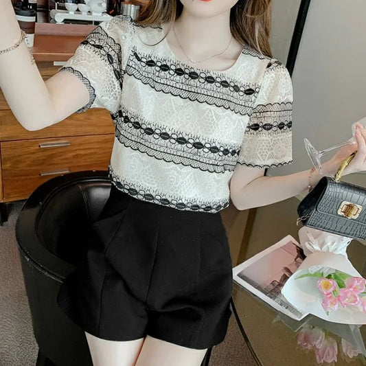 Summer Outfit T Shirt for Striped Women Woman Tops Japanese Vintage Clothes Fashion Tee Cheap Clothing Sales Korean Reviews Many