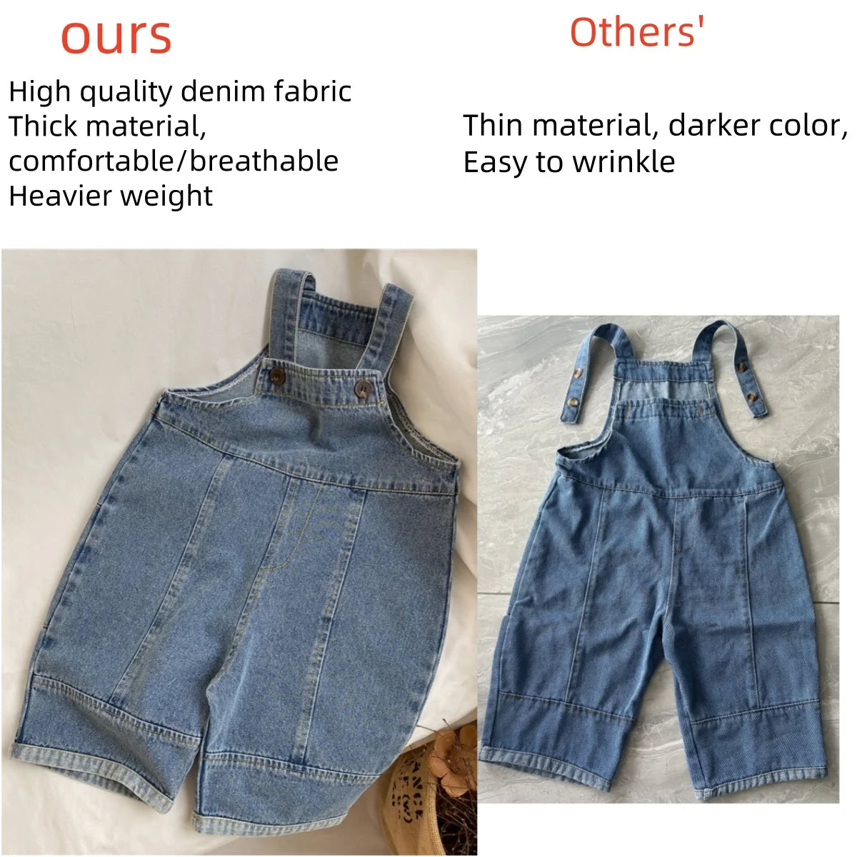 2025 Autumn New Children Loose Overalls Baby boys girls casual Jean Jumpsuit Solid Outwear Cloth 1-7Y Kids high qualit bib pants