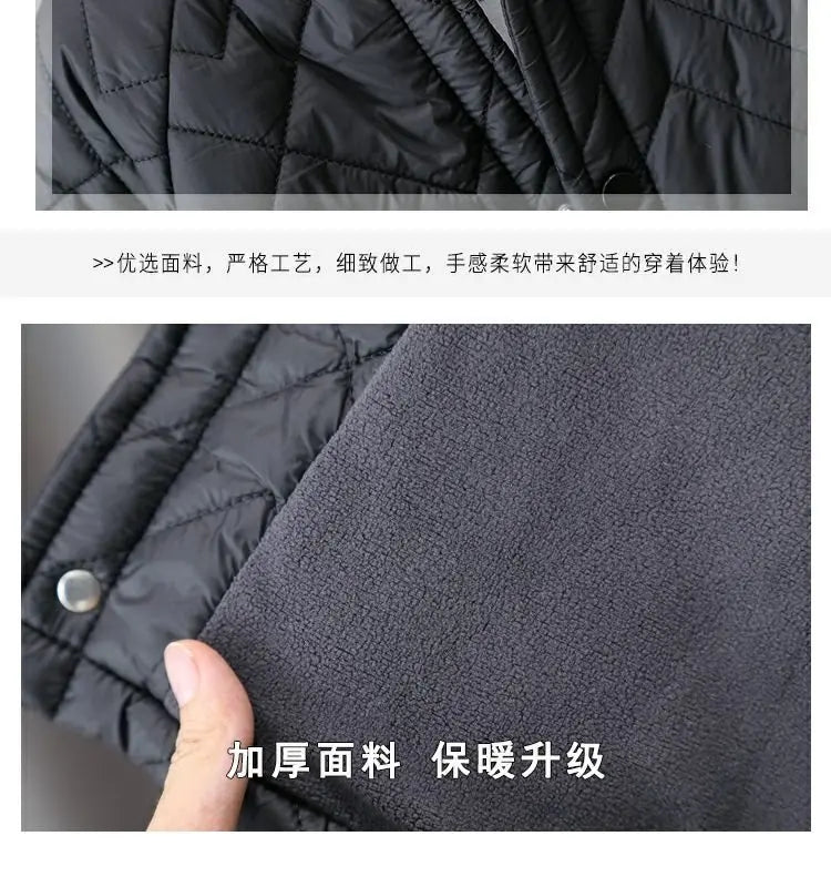 Boys Coat Cotton Jacket Windbreak Outerwear 2024 Elegant Winter Autumn Thicken Warm High Quality Christmas Gift Children's Cloth
