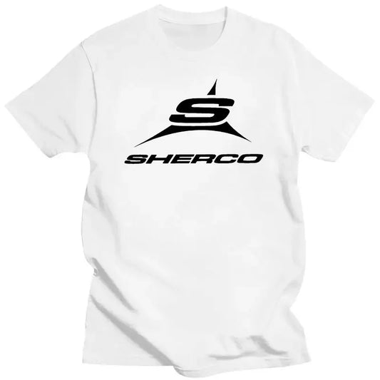 Mens Clothing  Sherco Logo T Shirt Men Tops Tee 100% Cotton Funny Print O-Neck graphic harajuku fashion Short Sleeve tees 2024