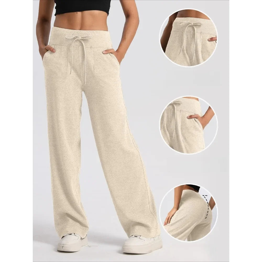Yoga Pants for Women, Relaxed and Loose-fitting, Comfortable and Comfortable Wide-leg Pants with A Relaxed and Loose Fit.