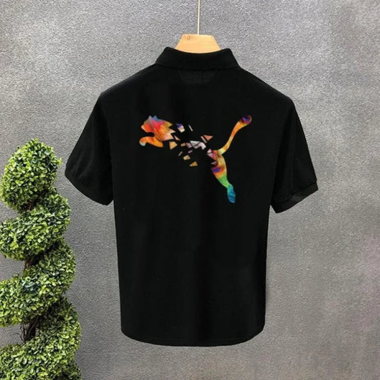 Polo Shirts Anime Male with Collar Tee Hip Hop Tops Heather Mens T-shirt Original Short Quarter Sleeve Aesthetic Casual Stylish