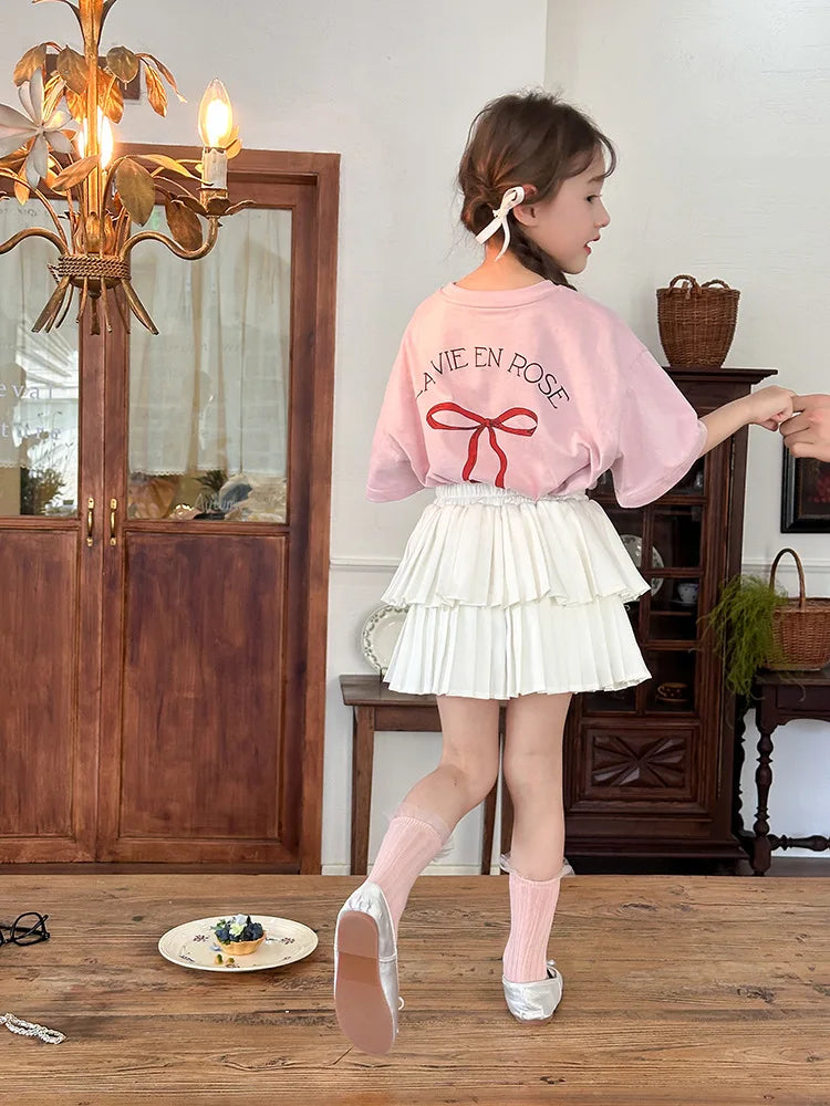 Kids Clothes Girl Children Short Sleeved Girl Clothes Summer T Shirt Tops Children Clothing  Boy Cloth Ropa De Niña Ropa De Niño