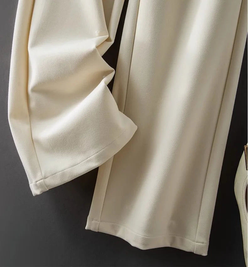 Women's Pants Work Dress Office Tailoring Fluid Female Trousers Wide Leg Straight New in Clothing G Aesthetic Trends 2024 Slacks