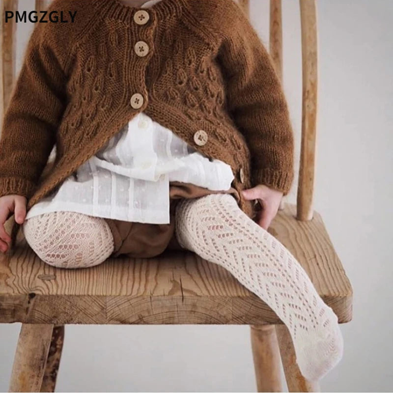 Girls Tights Princess Fishnet Cotton Baby Girl's One-Piece Pantyhose Baby Spring Summer New Style Trousers Lace Stocking