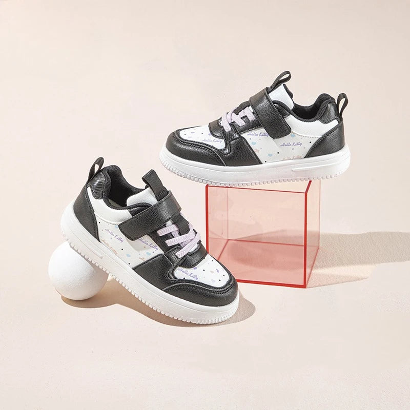 Children's Board Shoes Low-top Cartoon Hello Kitty Series Four-season Color-blocking Soft-soled Anti-slip Round-toe Sports Shoes