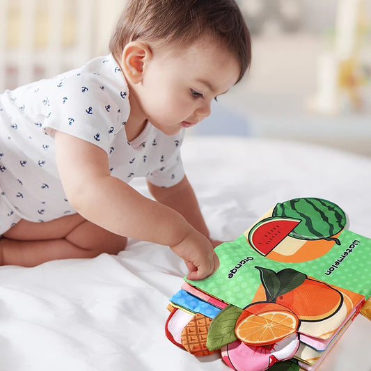 Baby Cloth Book 6 Pages 0-3 Year Old Early Education Parent-child Interaction Baby Toys For 0-3 Year Old Newborn Gifts
