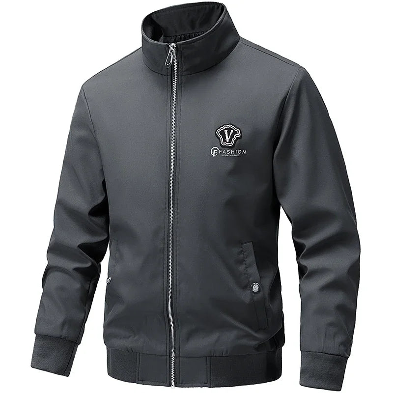 Jacket Men's High-end Autumn 2025 New Fashion Coat Handsome Casual Stand-up Collar Jackets Men's Clothing Size M-5XL Parkas