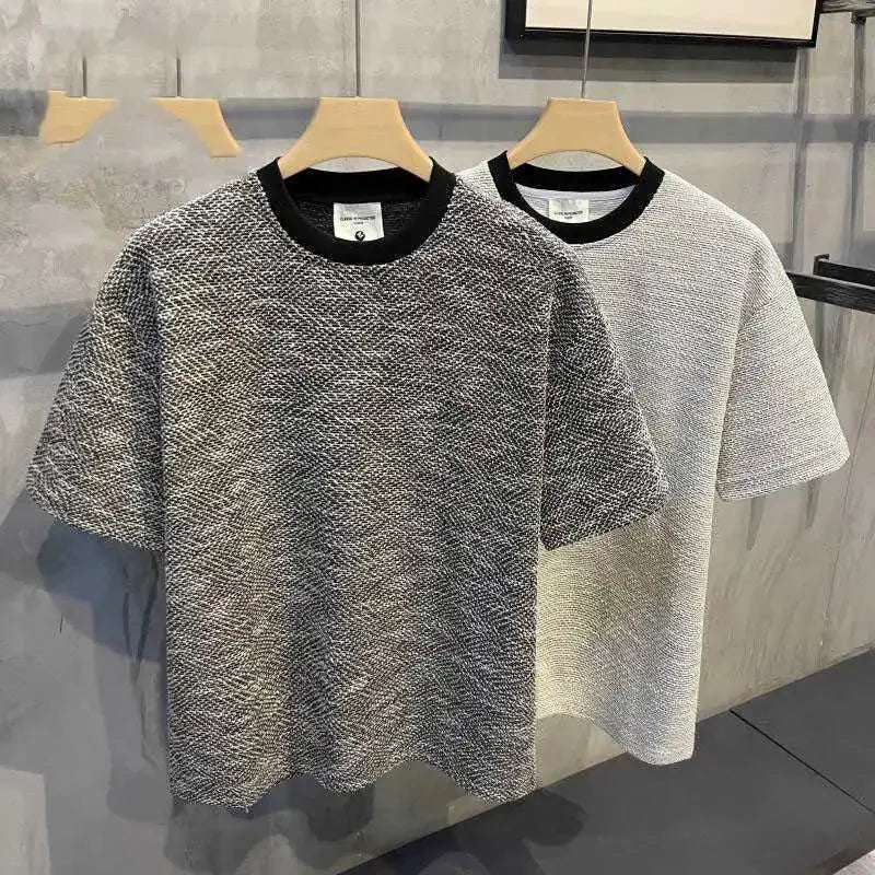 T Shirt for Men No Logo Top Plain Man Tee Shirts Korean Popular Clothes Cheap Luxury High Quality Basic Elastic Vintage Clothing