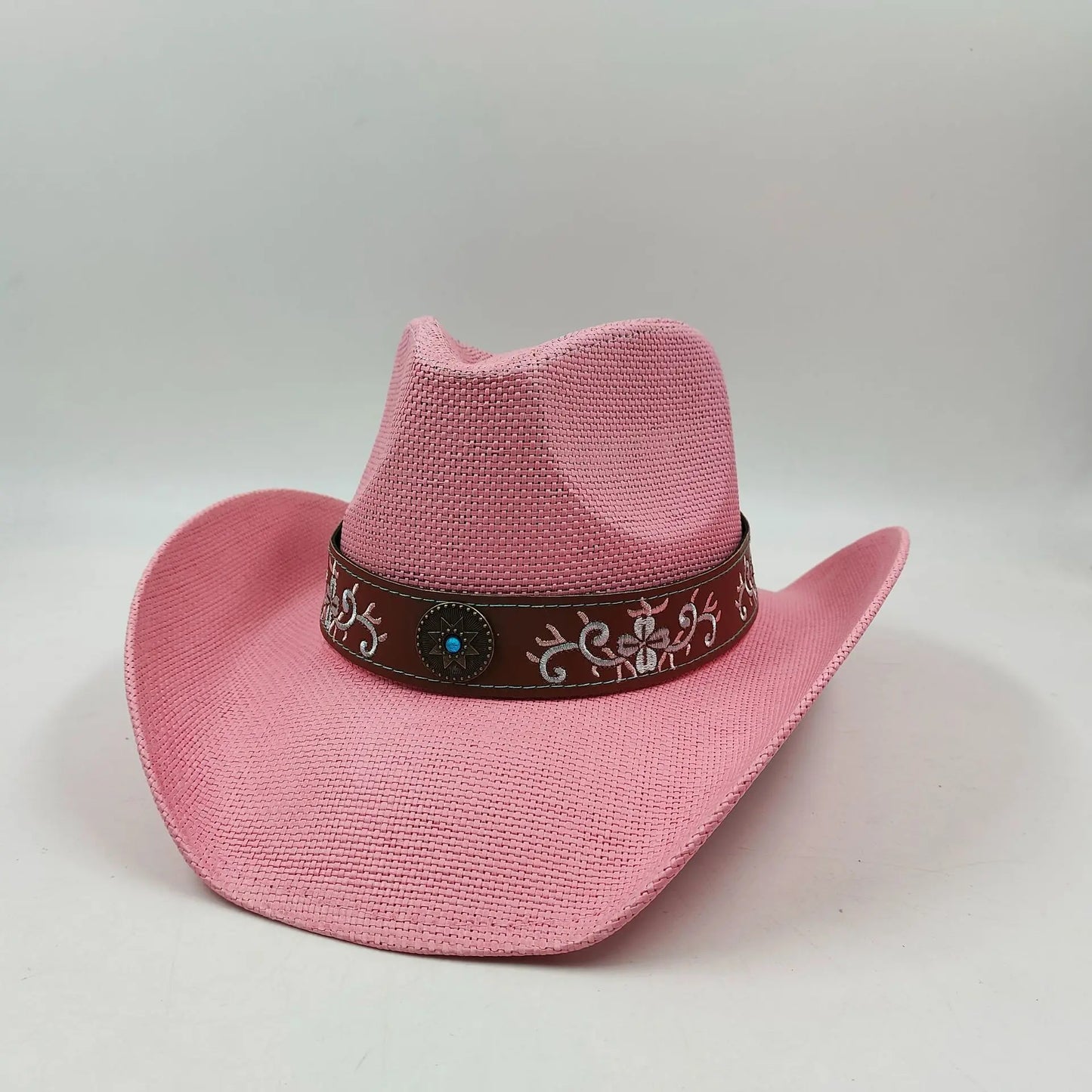 hats straw cowgirl western hat  mexican hat  retro curling hat western cowboy hat outdoor riding hat travel sports hat