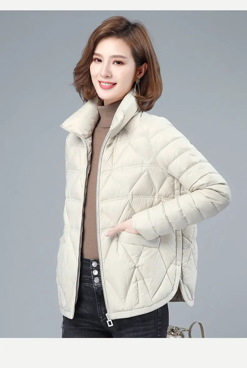 Women's Loose Casual Winter Padded Coat, Lightweight, Short Down, Cotton Jacket, Female, New Fashion, Large Size, Autumn, 2024