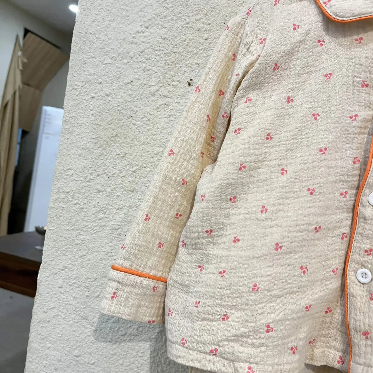 Pajama Sets New Spring Autumn Season Pure Cotton Gauze Baby Long Sleeved Girl Boys Childrens Clothing Sleepwear