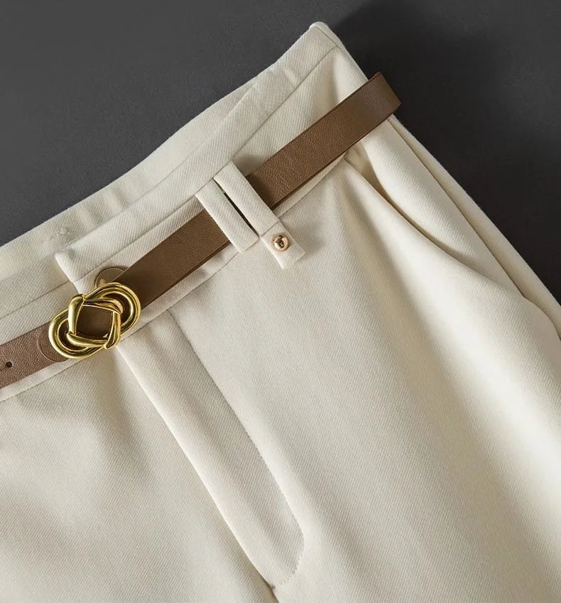 Women's Pants Work Dress Office Tailoring Fluid Female Trousers Wide Leg Straight New in Clothing G Aesthetic Trends 2024 Slacks