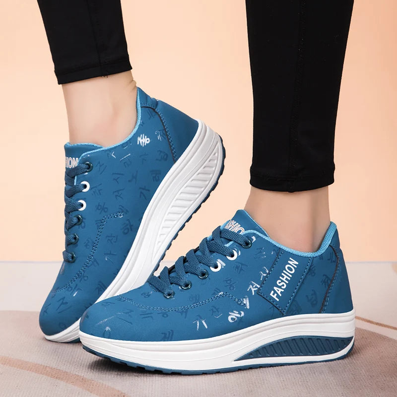 Women Sneakers Fashion Women Vulcanized Shoes High Quality Flats Shoes for Women Walking Platform Plus Size Zapatillas Mujer
