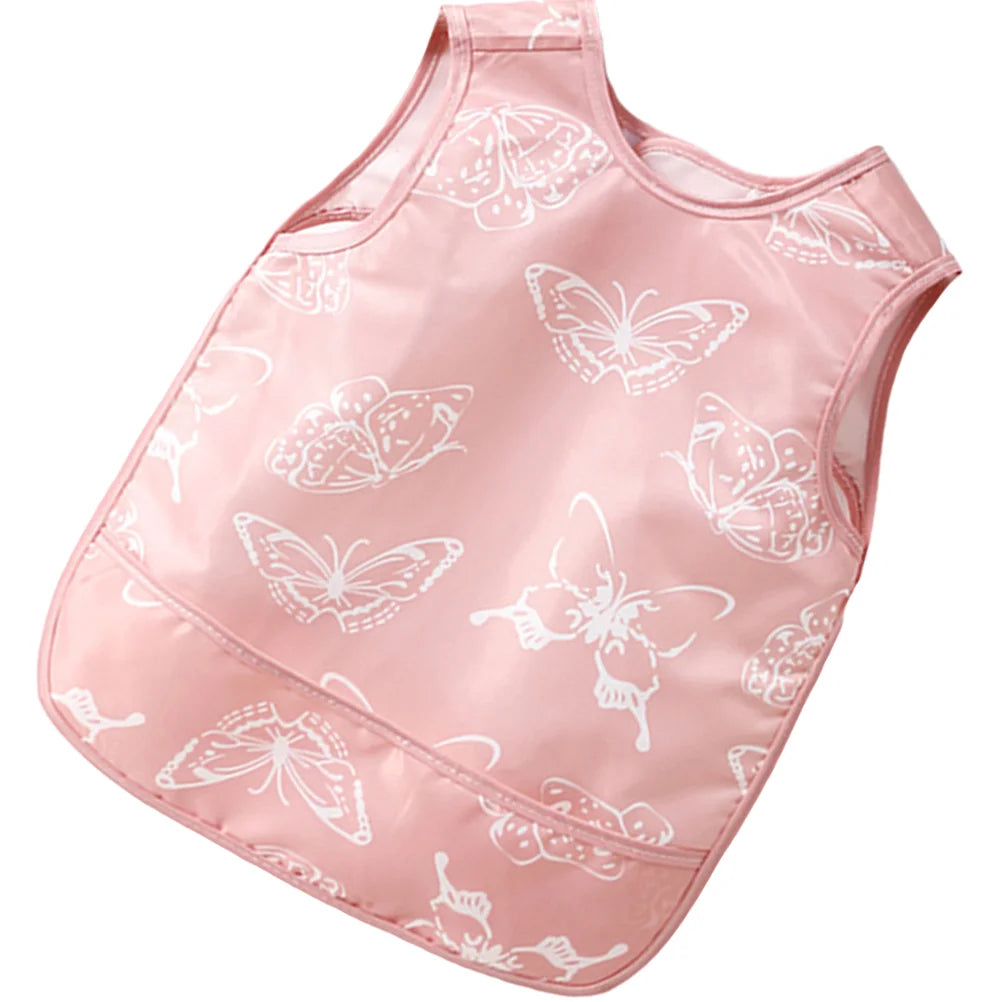 Sleeveless Waterproof Bib For Toddler Kids Meal Time Eating Apron Burp Cloth Baby Bibs Baby Apron Kids Meal Bib Toddler Eating