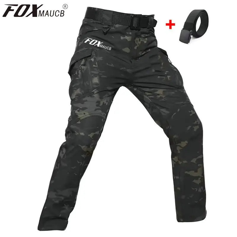 FOXMAUCB Cycling Long Pants Men Mountain Bike Trousers Motocross Bicycle Tactical Cargo Bottoms Enduro Pant Pantalon Ciclismo