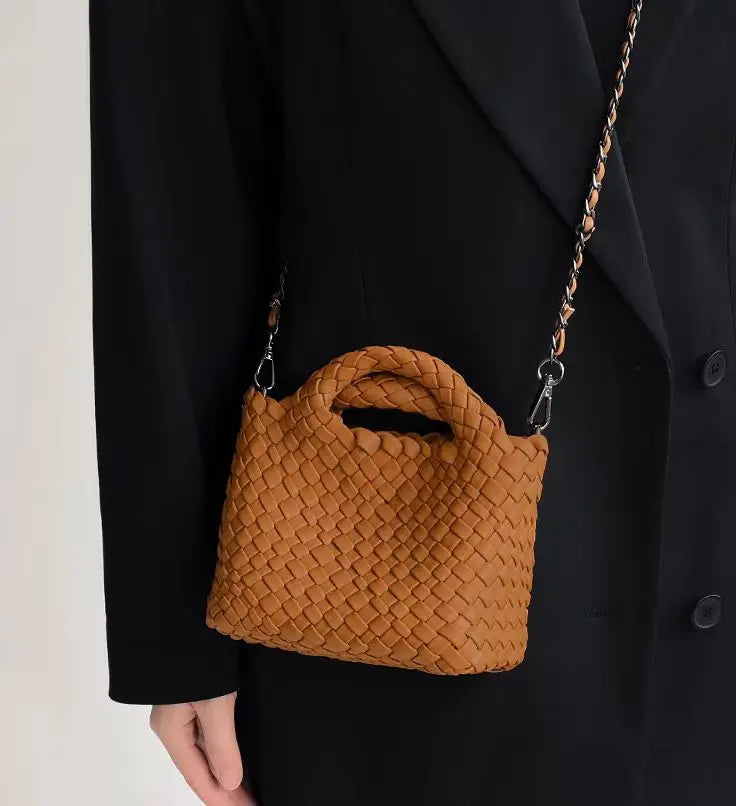 Hanrted Woven  Buet Bag Women's Crossbody Handbag Handheld Basket Bag Sli American Retro Sle Daily Use