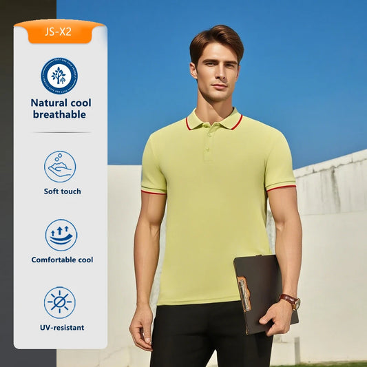 Polo Shirt Men Women Short Sleeve Casual Slim Fit Cotton Blend Top Business Casual Summer Outfit 2025 Fashion Brand T Shirts