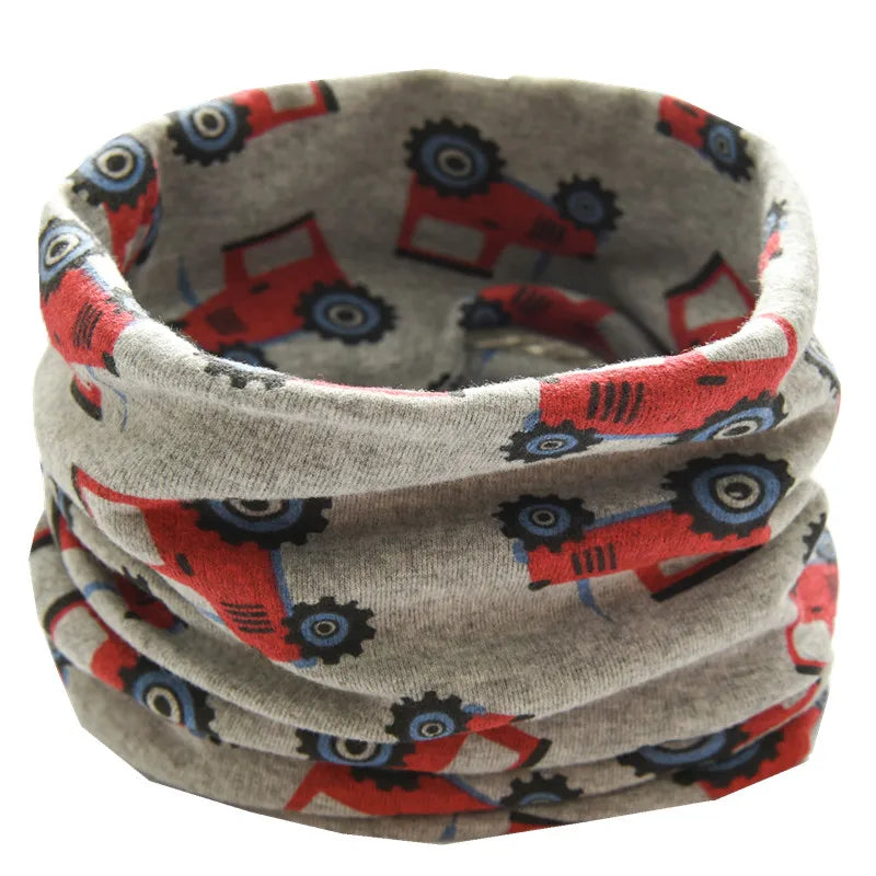 New Autumn Winter Girls 100% Cotton Scarf Children Scarf Bibs LIC Boys Girls O Ring Scarf Lovely Kids Collar Children Bufandas